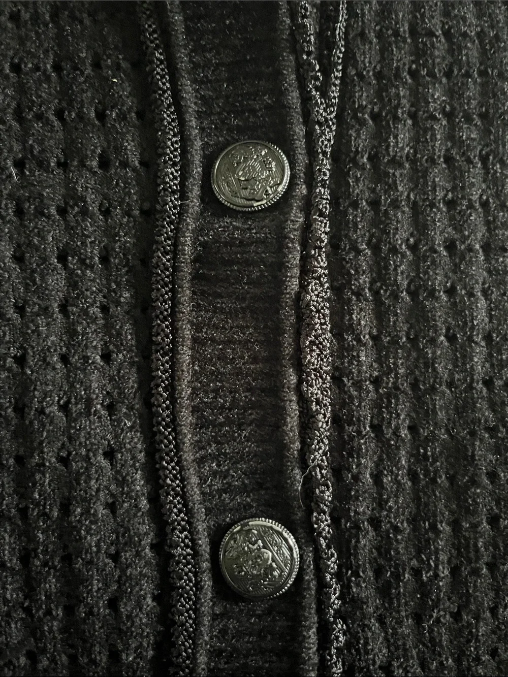 Joie Pointelle Knit Cropped Button Front Cardigan Size XS